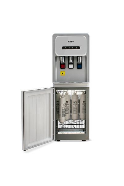 Zass Floor Water Dispenser Zwd 25 Wf Silver, Power 500w, With Water Filtration, Compressor Cooling