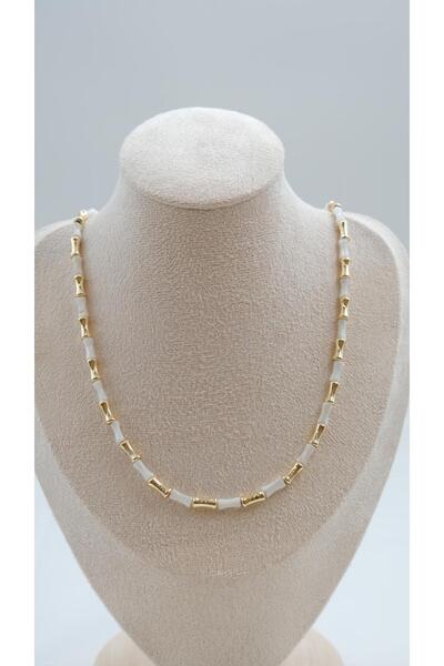 Jerie Gold Kemik Figür Renk Detaylı Yaz Kolye