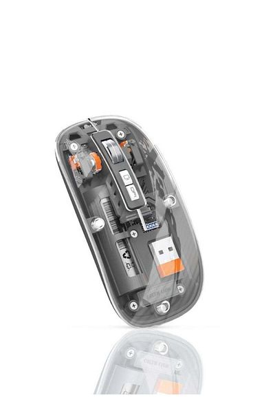 Green Lion Transparent Mouse with Adjustable Optical Resolution