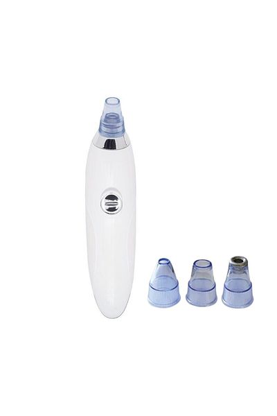 MACVI Aparat vacuum pentru puncte negre Macvi® cu 2 viteze, 4 varfuri, tehnologie de extractie, Alb