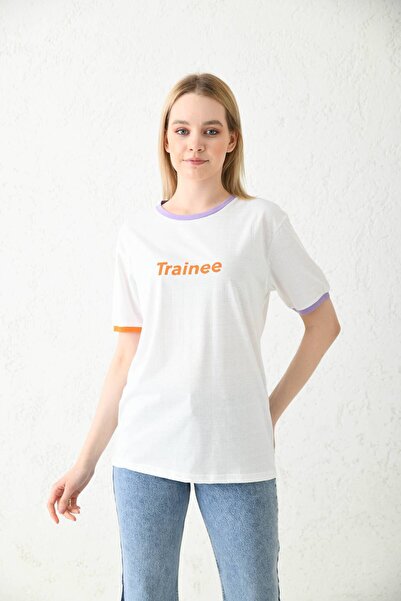 MOVİMENT White Printed Regular Fit T-Shirt