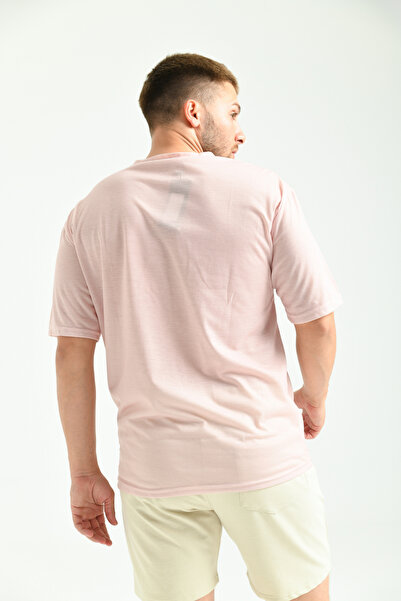 MOVİMENT Μπλουζάκι Dusty Rose Oversize με τύπωμα