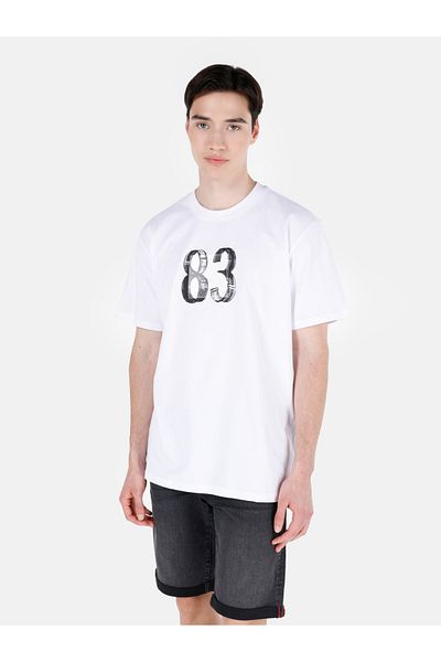 Colin's Comfort Fit Round Neck Plain Men's White Short Sleeve T-Shirt