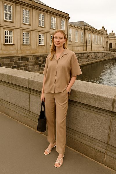 Fashion Friends Relaxed Fit Normal Waist Straight Leg Pants Pants 25Y0550K1