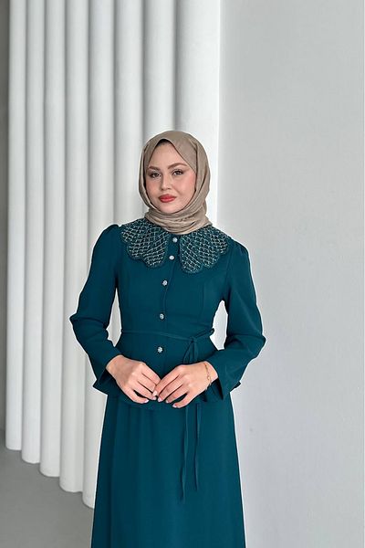 XXL BUTİK Women's Oil Bottom Top Hijab Suit X-Nms060