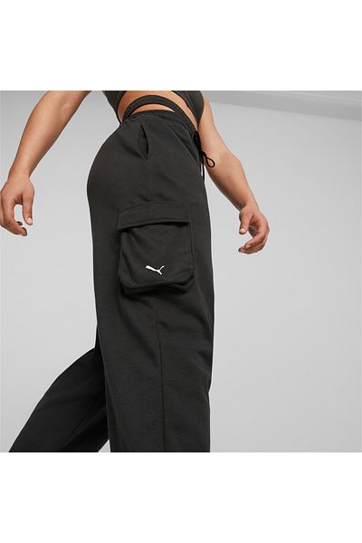 Puma Womens FIT MOVE Oversized Training Jogger Sports Sweatpants - Black