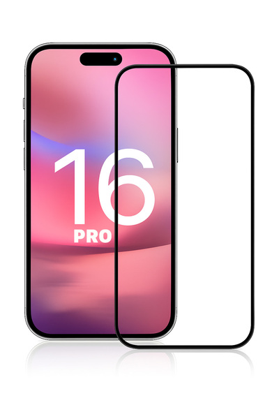 yubu Apple iPhone 16 Pro Temperli Cam Tam Kaplama, Kırılmaz Ekran Koruyucu