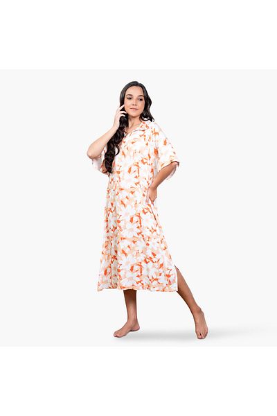 Aadaraya Aadaraya All-Over Floral Print Sleepshirt