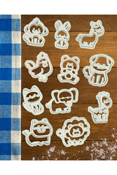 Montessori مجموعة من 11 قالب بسكويت من عالم الحيوان