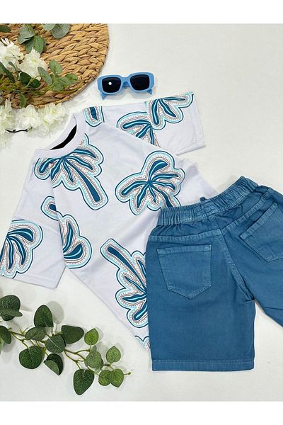 ChibuumKids Boy's Palm Patterned Suit