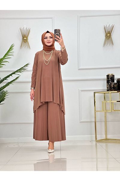 Enans Design Women's Hijab 2 Piece Set Trousers & Tunic