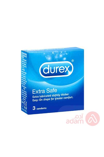 Durex واقيات DUREX CNDM الإضافية الآمنة، 3 قطع