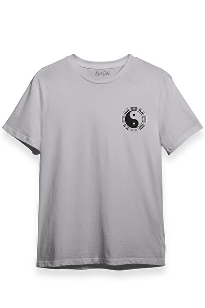 Kretas Siva majica crno-bela Ying Yang Pokemon Minimal Štampano Unisex T-shirt