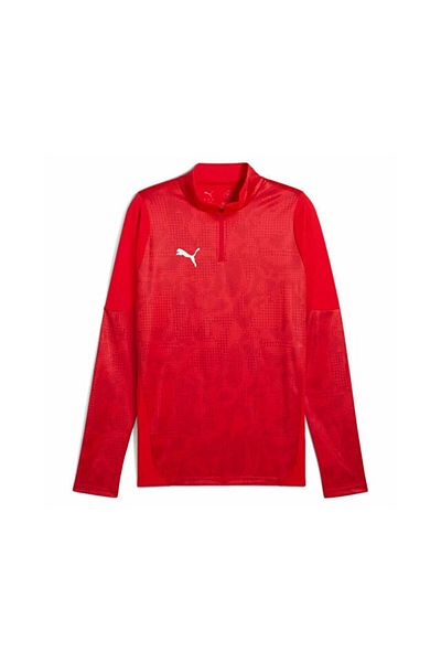 Puma Teamcup Training 1/4 Zip Top Ανδρικό μακρυμάνικο μπλουζάκι προπόνησης ποδοσφαίρου 65916401 Λευκό