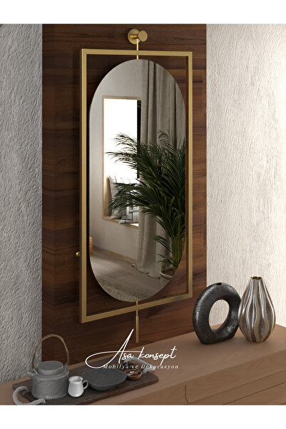 ASA KONSEPT SERENİTY GOLD KABLOSUZ PİLLİ LED AYNA, MAKYAJ AYNASI, DUVAR AYNASI,