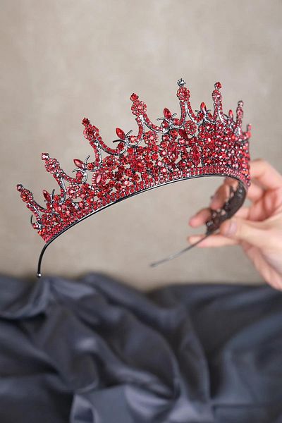 Hayalperest boncuk Red Floor Leonis Princess Model Bride Henna Crown