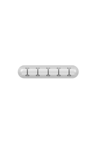 OEM Cable organizer with 5 slots, self-adhesive, 9.5 cm, white