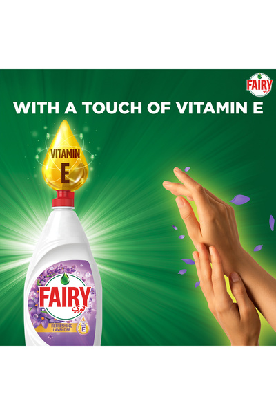 Fairy Refreshing Lavender Scent Anti-Grease Liquid Dishwash Duo Pack (2x600ml)