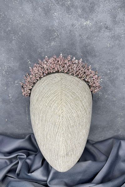 Hayalperest boncuk Crystal Bead Embroidered Steaming Bridal Crown