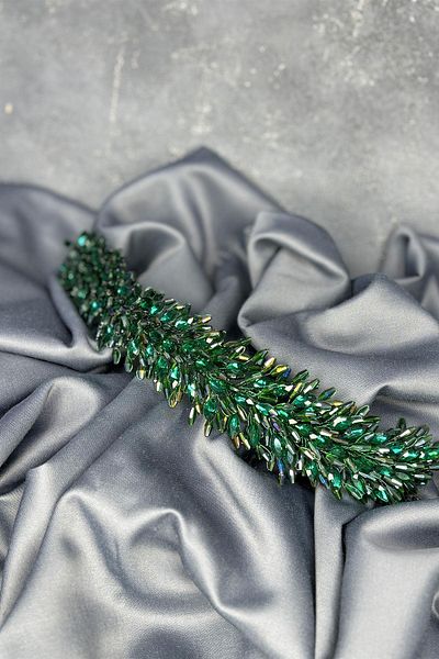 Hayalperest boncuk Green Salba Bridal Henna Crown and Hair Turban Accessory