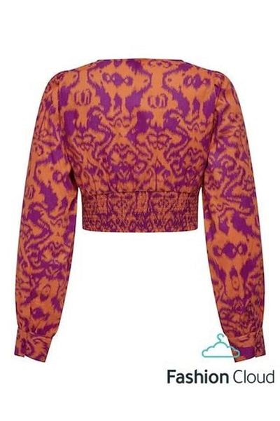 Lale Moda Women's V-Neck Short Blouse