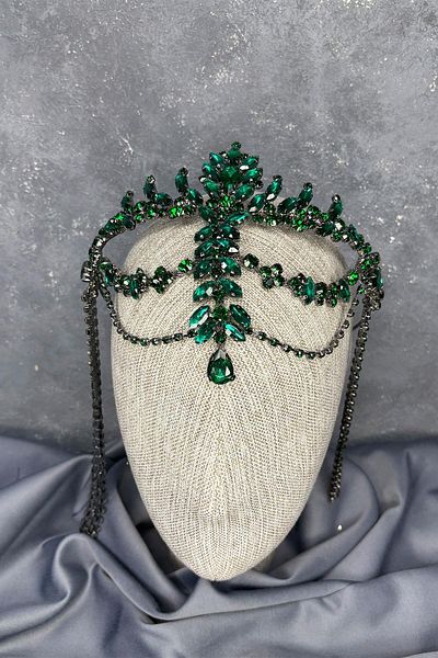 Hayalperest boncuk Dangle Forehead Almeda Bridal Henna Crown