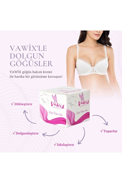 Vawix Göğüs Dikleştirici & Dolgunlaştırıcı Sıkılaştırıcı Göğüs Bakım Kremi 10...