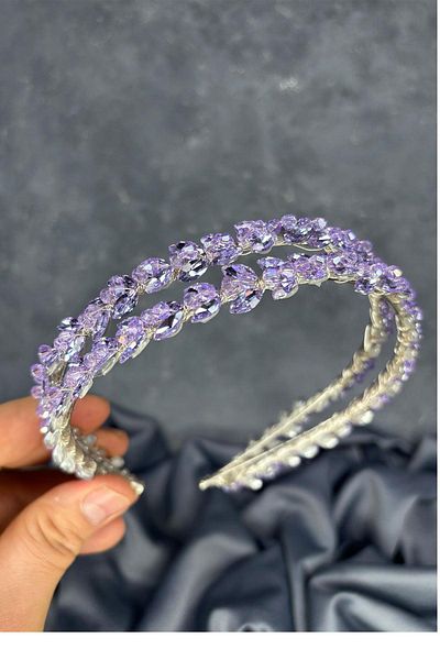 Hayalperest boncuk Double Row Stone Lea Bridal Hair Accessory Bridal Henna Crown