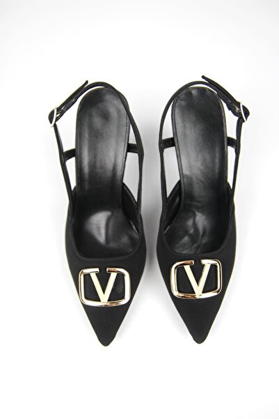 Gökhan Talay Clara Black Suede Medium Heel (8 cm) Classic Heeled Shoes