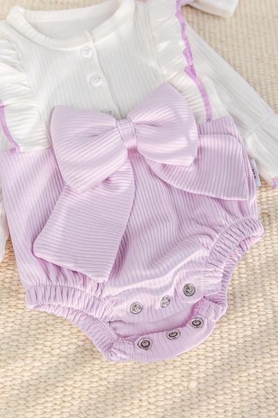 Babymod Baby Girl Dress with Bow Bandana Baby Rompers