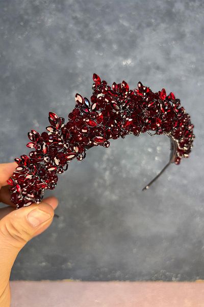 Hayalperest boncuk Umay Bead Embroidered Bridal Henna Crown