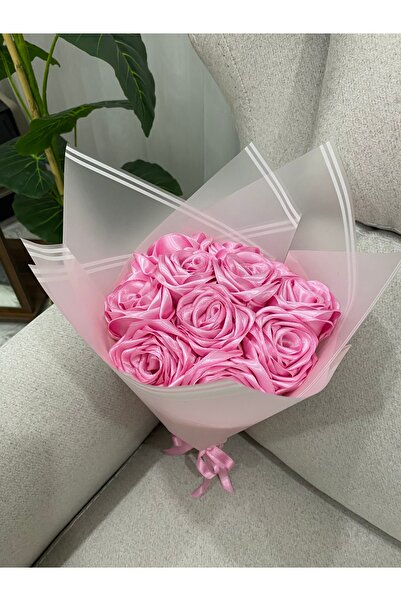 Baalaa Yapay gül buketi-Kurdeleden 12 adet gül-Çiçek buketi-El emeği demet(HER RENK YAPILIR)