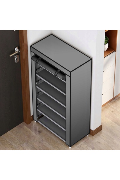 OEM Shoe storage organizer, XXL, textile, 10 shelves, XXL, gray