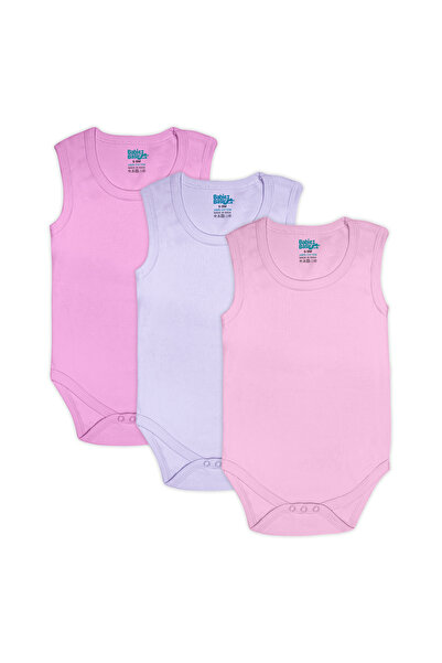 Babies Basic Sleeveless Bodysuit. Set of 3, 6-9 Months , Pink, Lavender, L.Pink