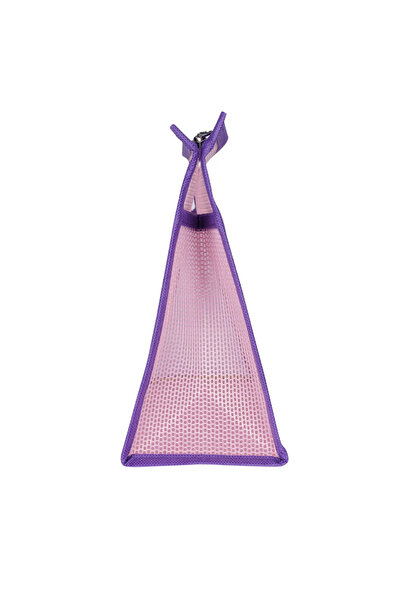 Baghashtag Mega Size Pink Mesh Portfolio Clutch Bag