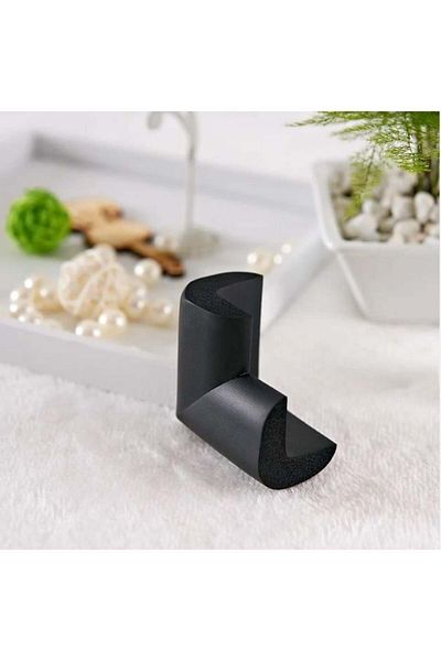 playsafe 4-Piece Jumbo V-Type Black Corner Protector