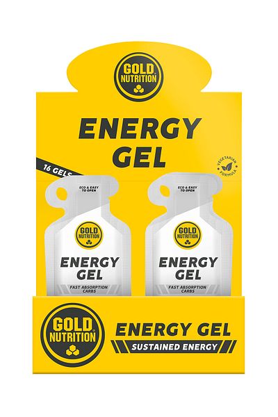 GOLDNUTRITION Energy Gel Unflavored, Box of 16 Gels