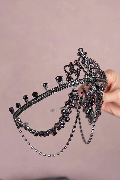 Hayalperest boncuk Hürrem Fringed Frontlet Bridal Henna Crown