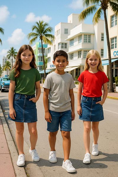 Cloise Tricou Basic pentru copii 100% bumbac |   Super pachet de 3 |