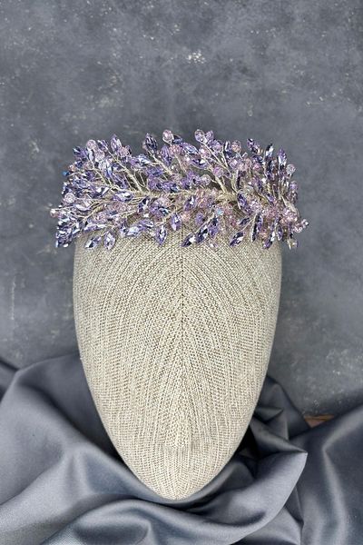 Hayalperest boncuk Lilac Elisa Beaded Bridal Henna Crown Hair and Turban Accessory