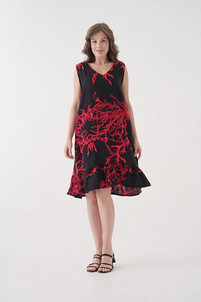 saint majesta Alaçatı Pattern Summer Viscose Dress Stylish and Comfortable Women's Dress Sm25