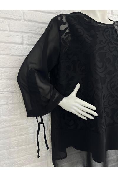 Butik Eylül Plus Size Sequin/Tulle Detailed Evening Dress with Underwear