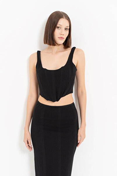 Kikiriki Black Underwire Bustier & Midi Skirt Set