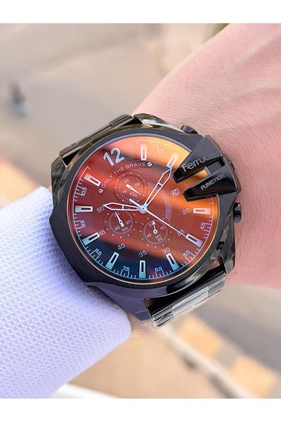 Ferrucci Colorful Glass Steel Cord Inner Dial Features Active 2 Years Warranty Men Wristwatch E.Fc05