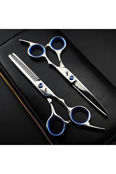 valkyrie Profesyonel 9 Parça 6 Inç 17 Cm Deri Çantalı Kuaför Berber Saç Makas Seti Düz Makas Ara Makas Tarak