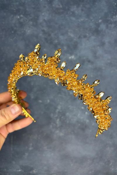 Hayalperest boncuk Likya Bead Embroidered Bridal Henna Crown