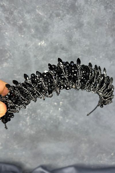 Hayalperest boncuk Crystal Bead Embroidered Steaming Bridal Crown
