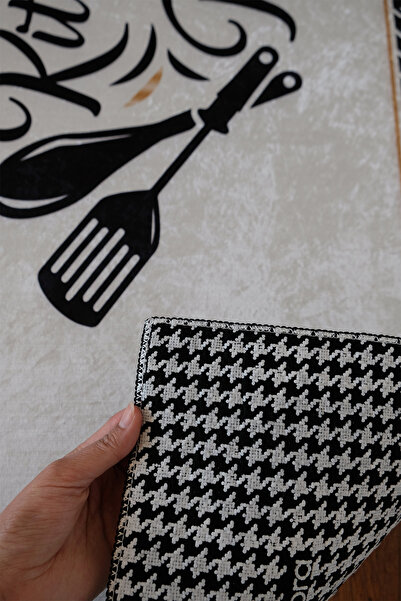 DEKOMOD Dijital Baskı Dört Mevsim Kaymaz Taban Yıkanabilir Mutfak Oda Halısı Yolluk Kazayağı Desen