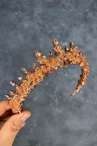 Hayalperest boncuk Likya Bead Embroidered Bridal Henna Crown
