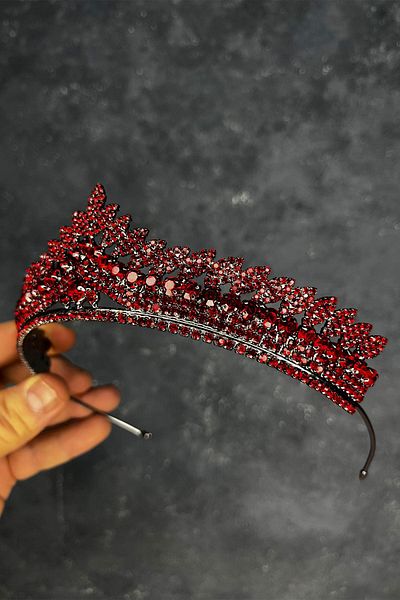 Hayalperest boncuk Red Asu Bridal Henna Crown